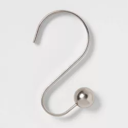 S Shaped Shower Curtain Hooks with Ball End Cap - Made By Design™