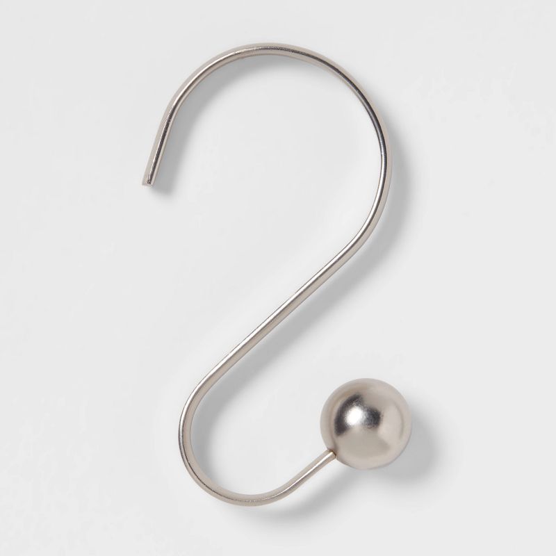 S Shaped Shower Curtain Hooks with Ball End Cap - Made By Design&#153;, 1 of 4