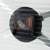 28"x28" Metal Wall Clock with Clear Glass Clock Face Black -Olivia & May - 3 of 4