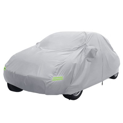 Unique Bargains Waterproof with Zipper Car Cover for Volkswagen New Beetle  98-19 Silver Tone