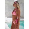 Moda Minx Magic in Mako 'Mimi' Candy Pink Triangle Crystal Bikini Top - 3 of 4