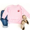 Cherry Hearts Pink Bow Patchwork Print - Toddler Graphic Sweatshirt - 2 of 4