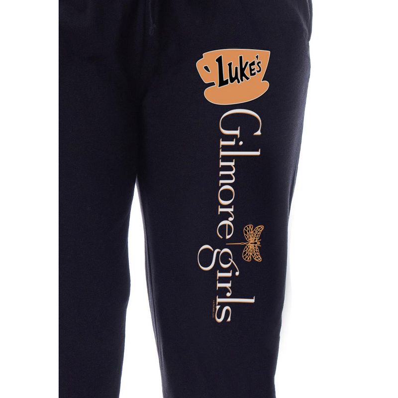 Gilmore Girls Womens' Luke's Diner Logo TV Show Sleep Jogger Pajama Pants Grey, 2 of 4
