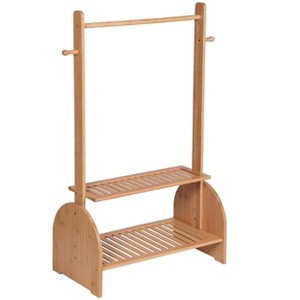 Bamboo Children's Standing Rack Perfect for Little Clothes & Accessories - 1 of 4