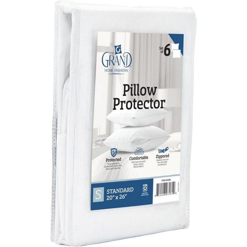 Poly-Cotton Zippered Pillow Cover  - Protects from Dirt, Dust, and Debris -200 Thread Count, 2 of 10