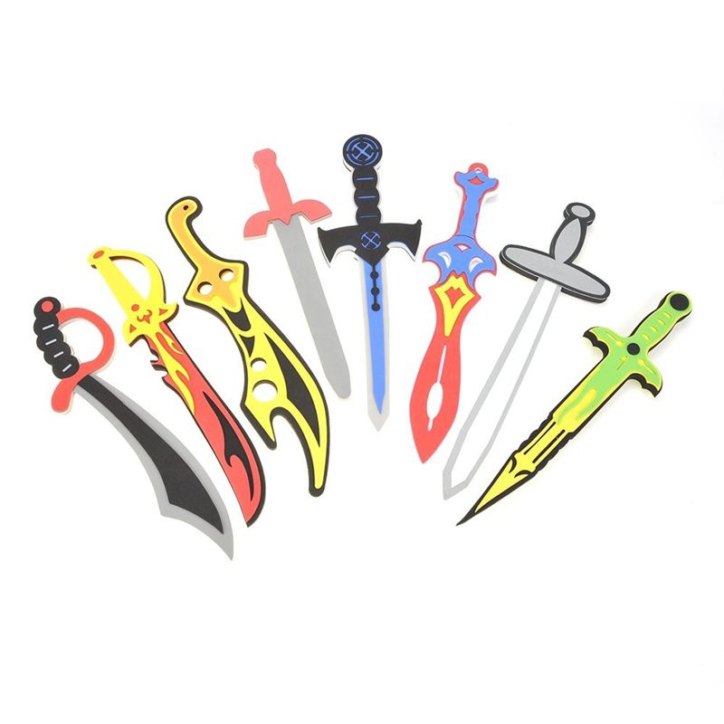 Insten 8 Foam Swords and 4 Shields Playset for Kids Cosplay Role Play Dress Up Accessories, 1 of 6