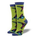 Novelty Socks 14.0" Hummingbirds Citron Graphic Crew Socksmith  -  Socks