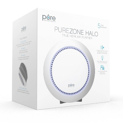 White Compact HEPA Air Purifier with Odor Absorbing Filter