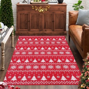 Red Christmas Decorations Floor Mat - 1 of 4