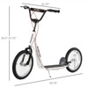 VisioGear Kick Scooter for Kids 5+, Big Wheel Kids Scooter with Adjustable Height Handlebar, White, 54.8"*22.8"*35.5" - 3 of 4