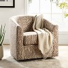 Liria Wooden Upholstered Barrel Chair for Livingroom with Metal Swivel Base| ART OF LIVING DESIGNS - 2 of 4