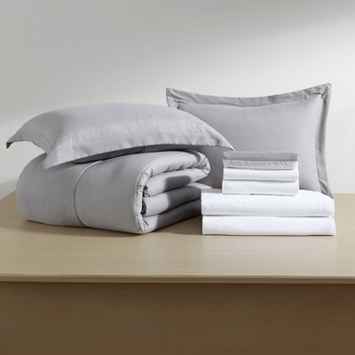 Swift Home | 8-Piece Ultra Soft Solid Bed-In-A-Bag Bedding Set
