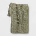 Chunky Knit Reversible Throw Blanket - Threshold™