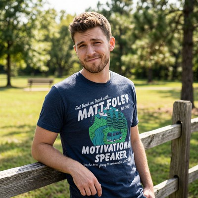 Мужские футболки Crazy Dog T-Shirts, Inc. Mens Funny T Shirts Matt Foley Motivational Speaker Sarcastic Chris Farley Graphic Novelty Tee For Men - Crazy Dog Men's T Shirt With Movie XXL — фото 3