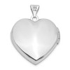 Black Bow Jewelry 14k White Gold 21mm Family Polished Heart Locket - 3 of 4