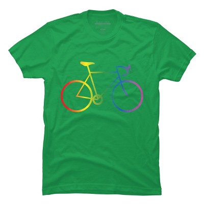 Adult Design By Humans Rainbow Bike Cyclist Pride By Bonganva T-Shirt