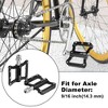 Unique Bargains Aluminum Alloy Rear Foot Peg Flat Pedal Footrests Fit 9/16 Inch Axles MTB Bike Black 1 Pair - 2 of 4