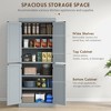 72" Kitchen Cabinet, Pantry Storage Cabinet with Doors and Shelves, Freestanding Food Pantry Cabinet - 4 of 4