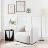 Accent Square Sofa Chair,Boucle Fabric Upholstered Single Cloud Couch Chair,Japandi Style Armchair for Living Room,1 Seater Sofa - 2 of 4