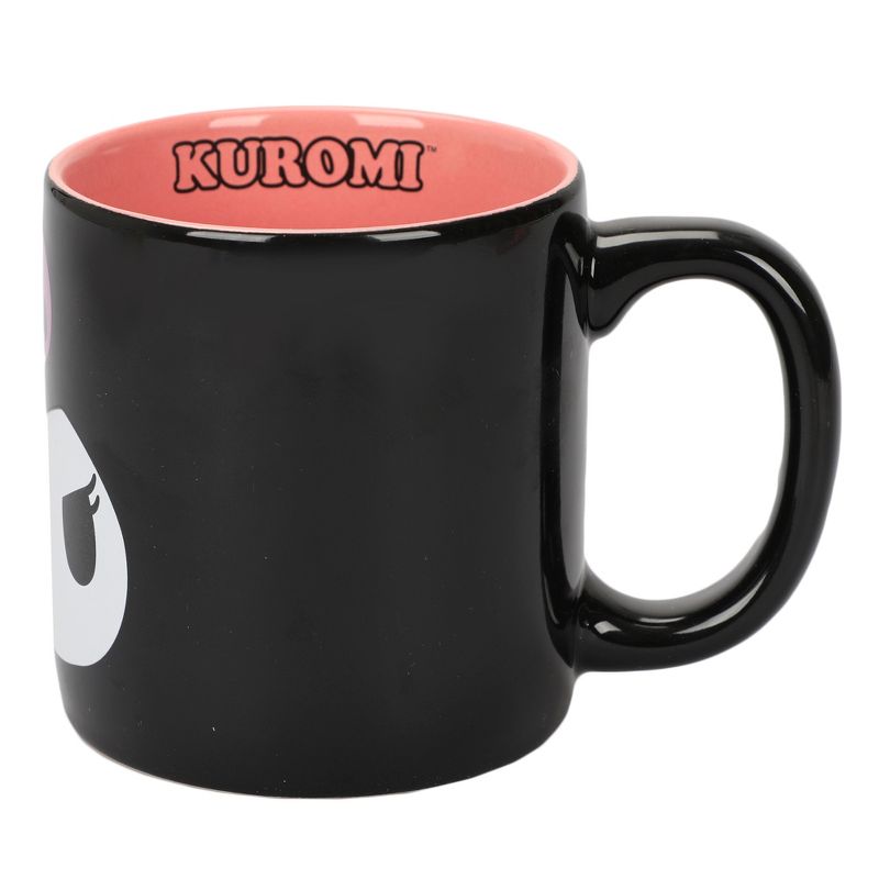 Kuromi Cute Character 16 Oz Black Ceramic Mug, 2 of 7