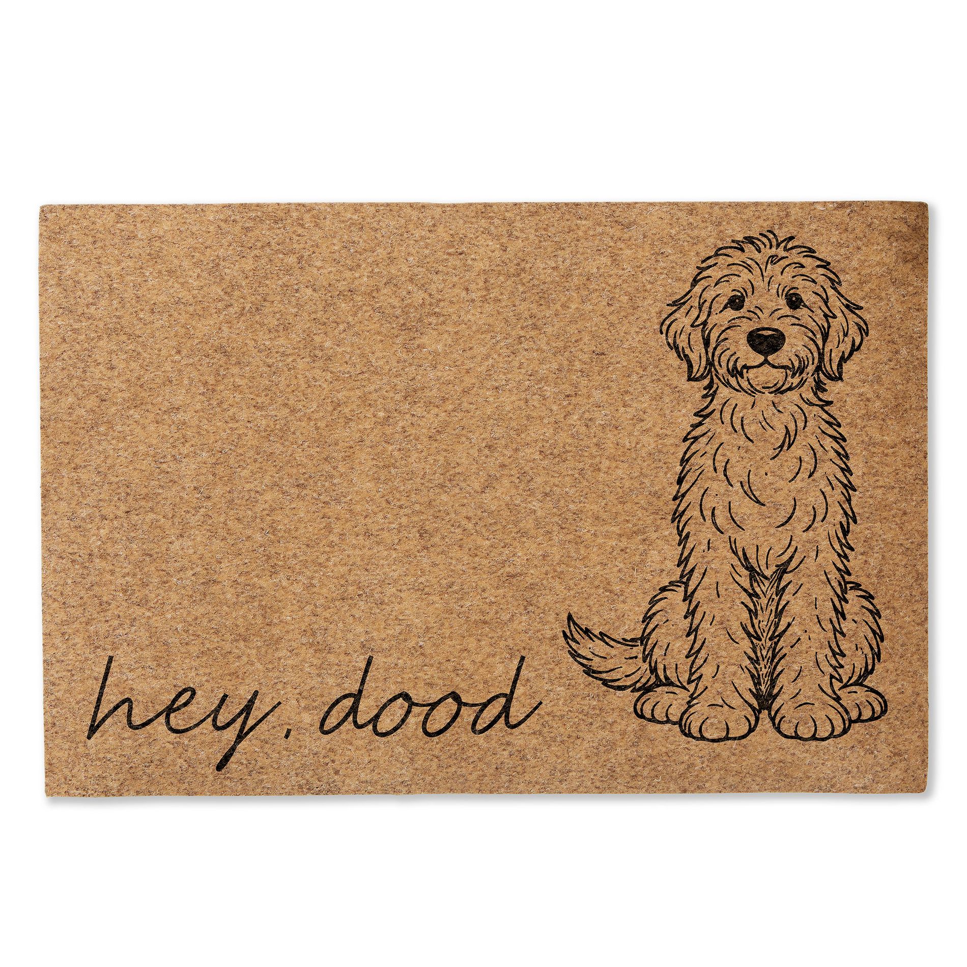 Personalization Mall Hey Dood 18x27 Synthetic Coir Doormat