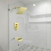 Cobbe Rainfall Shower Faucet Kit with 8-Inch Square Shower Head and Tub Spout, Wall Mount Shower Kit with Valve Brushed Gold - 2 of 4