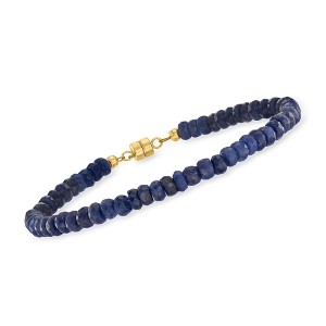 Ross-Simons 30.00 ct. t.w. Sapphire Bead Bracelet With 14kt Yellow Gold Magnetic Clasp - 1 of 4
