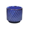 Cheung's Parlora Crossed Diagonal Pattern Straight Side Ceramic Pot - Medium - Blue - 3 of 3