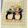Love Warms The Heart Penguins Pocket 100 % Cotton Half Apron - 3 of 3