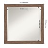 Amanti Art Pia Medium Brown Narrow Beveled Framed Bathroom Vanity Wall Mirror - 3 of 4