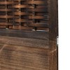 vidaXL Partition Screen 4 Panels Paulownia Wood Dark Brown - 4 of 4