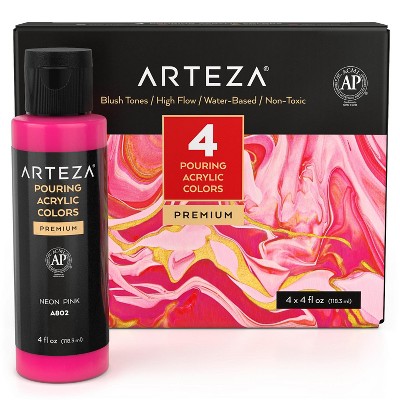 Arteza Acrylic Pouring Paint Art Supply Kit, 2 Oz Bottles Set - 32 Pack :  Target