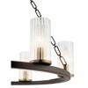Mathias 23" 6 Light Chandelier with Clear Ribbed Glass in Olde Bronze - 2 of 4
