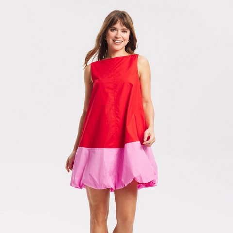 Женское платье A New Day Bubble Hem Mini, цвет: Красный