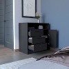 Depot E-Shop Dresser with Spacious 3-Drawer and Single-Door Storage Cabinet - 3 of 4