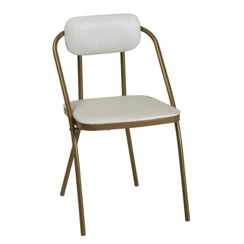 Cosco 4pc Stylaire Vinyl Padded Folding Chair Gold Target