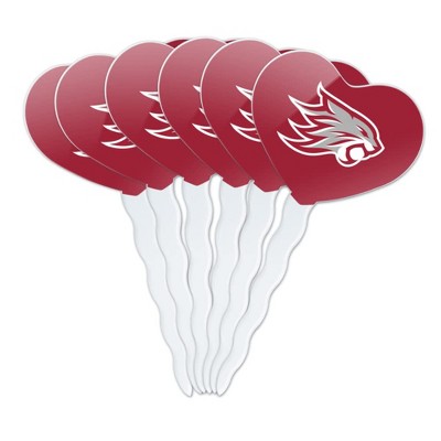 California State University Chico Primary Logo Heart Love Cupcake Picks Toppers Decoration Set of 6