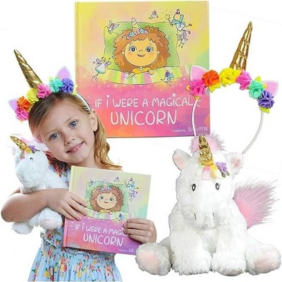 Tickle & Main Magical Unicorn Gift Set, 3-Piece Set with Colorful Headband, Illustrated Storybook and a Unicorn Stuffed Animal
