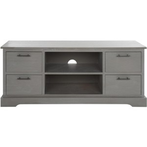 Filbert 4 Drawer Media Stand - MED5705 - White Wash Grey - Safavieh - 1 of 4