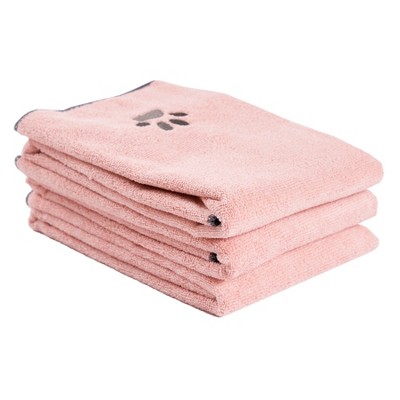 John Ritzenthaler Co. Embroidered Microfiber Pet Towel, Small, Set of Three