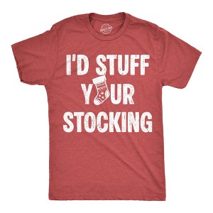 Mens Funny T Shirts Id Stuff Your Stocking Sarcastic Christmas Graphic Novelty Tee For Men - Crazy Dog Men's T Shirt Gift For Christmas - 1 of 4