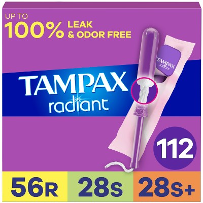 Tampax Radiant Tampons - Regular/Super/Super Plus - Unscented