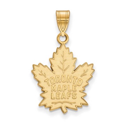 Black Bow Jewelry 14k Yellow Gold Toronto Maple Leafs NHL Large Pendant