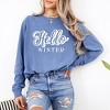 Simply Sage Market Women's Retro Hello Winter Long Sleeve Garment Dyed Tee - 2 of 4