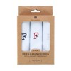 Umo Lorenzo Men's Cotton Boxed Initial Alphabet Handkerchiefs (Pack of 3) - 2 of 4