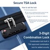 Gulches Hardshell Luggage Sets 3 Piece Carry-on Suitcases with Wheels, TSA Lock for Men Women, Blue (20in) - 4 of 4
