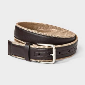 Men's Khaki Fabric With Overlay Belt - Goodfellow & Co™ Brown : Target