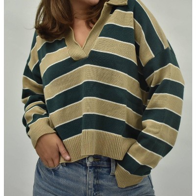 Women's Ivy League Striped Sweater - Blu Pepper