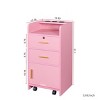 Vanity Desk Modern with Flip Mirror and Glass Top for Bedroom 18.9in-3irtyhousy - 4 of 4