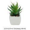 Unique Bargains Artificial Plants Ceramic Pot Plastic 2.01"x2.01"x2.95" 1 Pc - 3 of 4